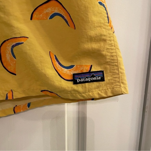 Patagonia Men's Baggies Longs 7” Shorts Melons Surfboard Yellow XL - Picture 3 of 11